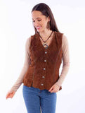 Scully Leather Cafe Brown Ladies Vest - Scully Leather - Flyclothing LLC