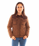 Scully Leather Womens leatherwear chocolate snap front jacket - Scully Leather - Flyclothing LLC