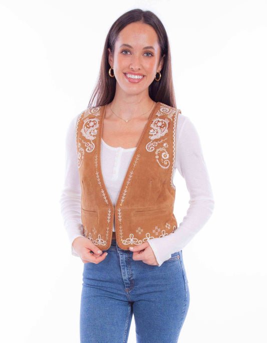 Scully Leather Leatherwear Womens Emb Ladies Vest - Scully Leather - Flyclothing LLC