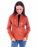Scully Leather Womens leatherwear rust zip front jacket - Scully Leather - Flyclothing LLC