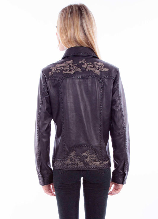 Scully Leather Leatherwear Womens Ladies Embo Jacket - Scully Leather - Flyclothing LLC