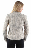 leatherwear womens grey 100% leather ladies jacket - Scully Leather - Flyclothing LLC