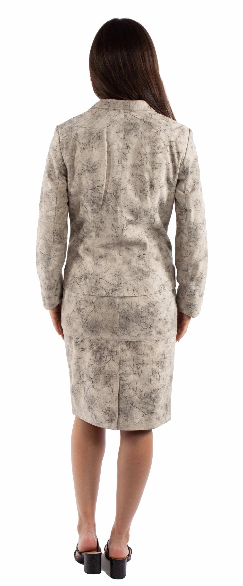 leatherwear womens grey 100% leather ladies skirt - Scully Leather - Flyclothing LLC