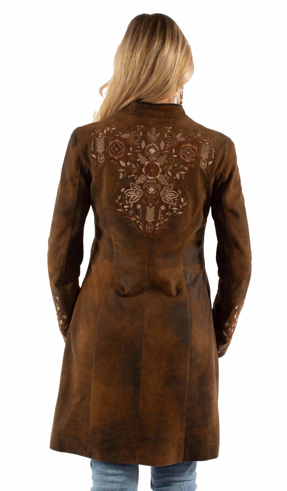 leatherwear womens brown 100% leather ladies jacket - Scully Leather - Flyclothing LLC