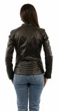 leatherwear womens black lamb 100% leather ladies mc jacket - Scully Leather - Flyclothing LLC