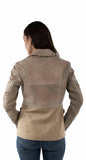 leatherwear womens stone 80% cotton 20% leather ladies jacket - Scully Leather - Flyclothing LLC