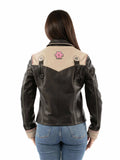 Leatherwear womens 100% leather Black Ladies zip front jacket - Scully Leather - Flyclothing LLC