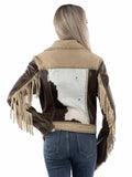 Scully Leather 100% Leather Brown Hair On Calf Zip Front Ladies Jacket - Scully Leather - Flyclothing LLC