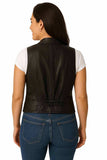 Scully Leather 100% Leather Black Lamb Ladies Vest Sc-3470l - Scully Leather - Flyclothing LLC