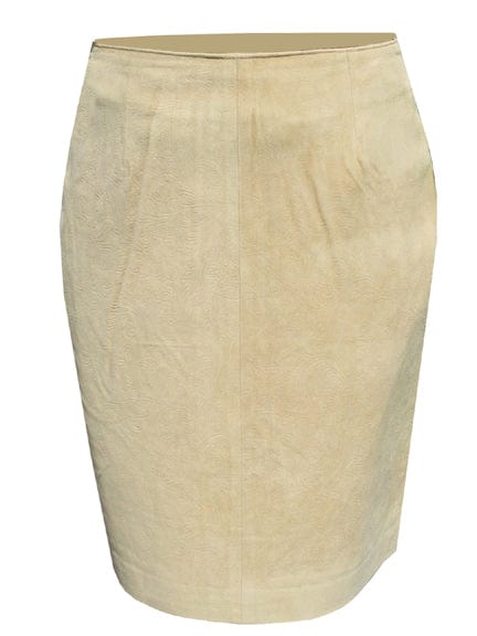 Scully Leather Womens leatherwear brown short skirt 19" - Scully Leather