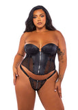 Roma Costume Lust & Leather Corset 2-Piece Set - Roma Costume - Flyclothing LLC