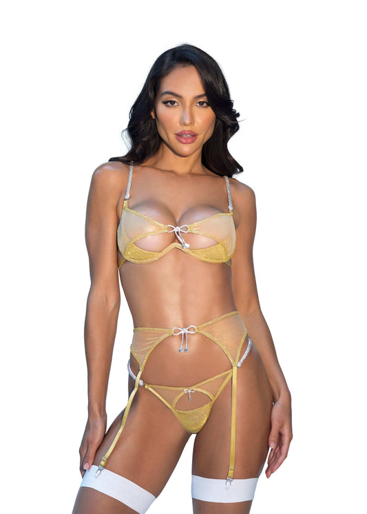 Roma Costume Gilded Beauty 3-Piece Garter Set - Roma Costume - Flyclothing LLC