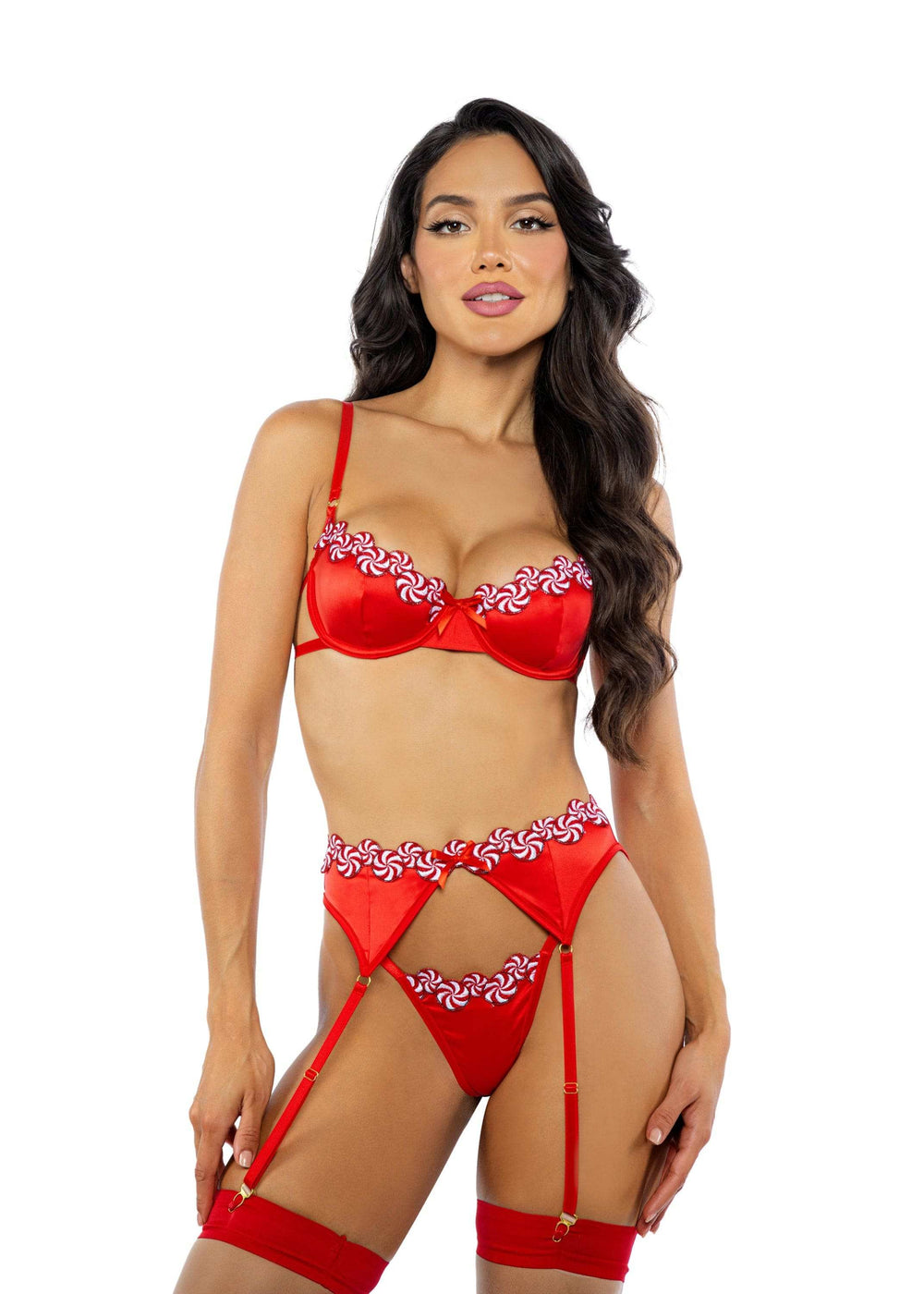 Roma Costume Peppermint Kiss 3-Piece Garter Set - Roma Costume - Flyclothing LLC