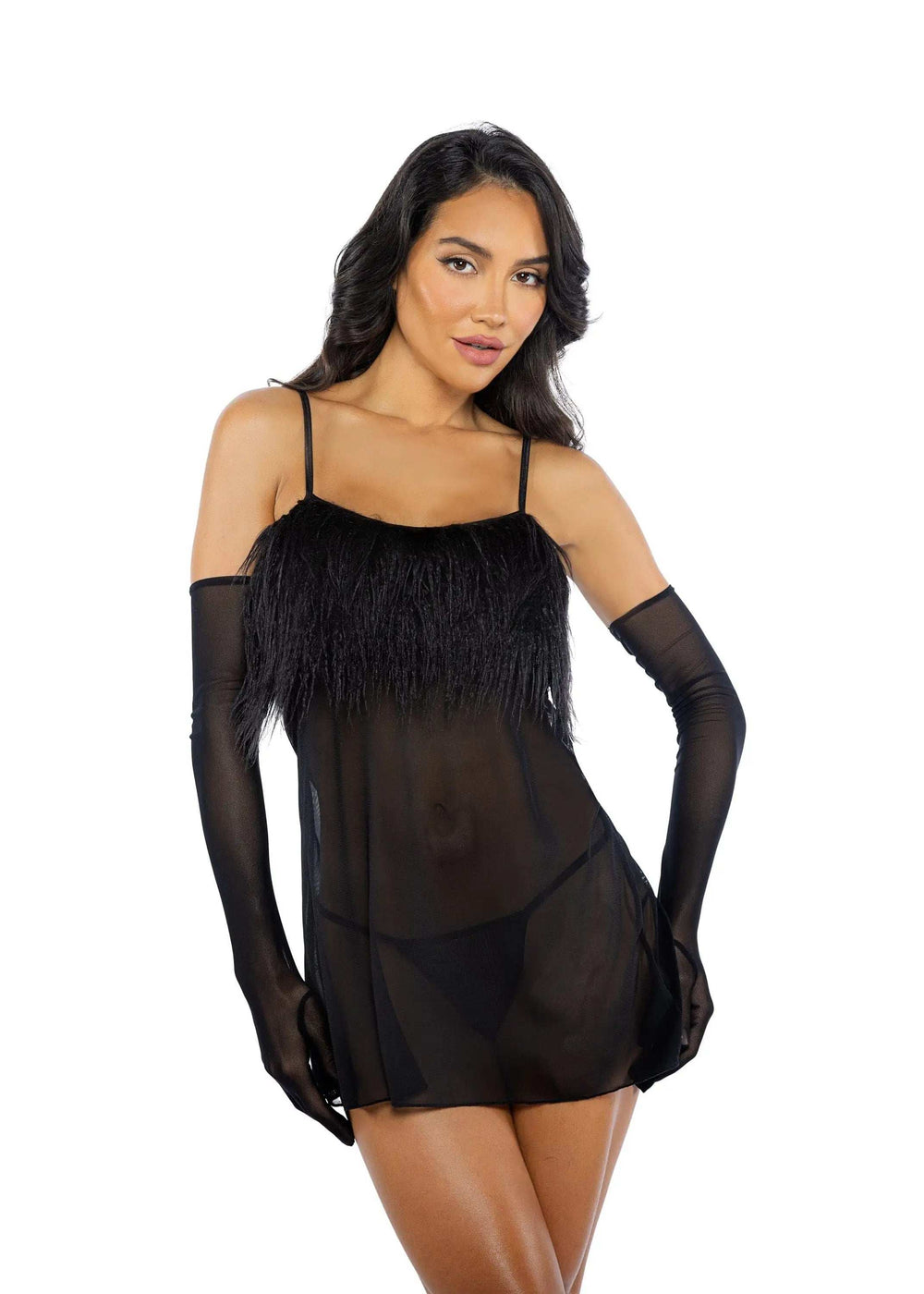 Roma Costume Amelia 2-Piece Feather Babydoll - Roma Costume - Flyclothing LLC