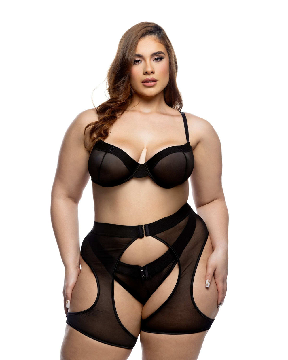 Roma Confidential LI806 Millenium 3pc Chaps Set Lingerie - Roma Confidential - Flyclothing LLC