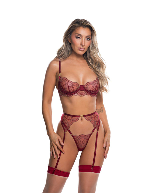 Roma Confidential LI835 Beaded Belle 3-Piece Garter Set - Roma Confidential - Flyclothing LLC