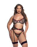 Roma Confidential LI841 Blossom Beauty 3-Piece Garter Set - Roma Confidential - Flyclothing LLC