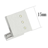 LO1381 - Rhodium Brass Cufflink with Top Grade Crystal in Aurora Borealis (Rainbow Effect) - Alamode - Flyclothing LLC