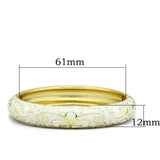 LO2147 - Flash Gold White Metal Bangle with Epoxy in No Stone - Alamode - Flyclothing LLC