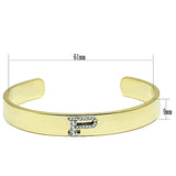 LO2585 - Gold+Rhodium White Metal Bangle with Top Grade Crystal in Clear - Alamode - Flyclothing LLC