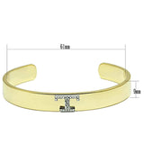 LO2589 - Gold+Rhodium White Metal Bangle with Top Grade Crystal in Clear - Alamode - Flyclothing LLC