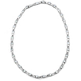 LO2709 - Rhodium Brass Necklace with AAA Grade CZ in Clear - Alamode - Flyclothing LLC