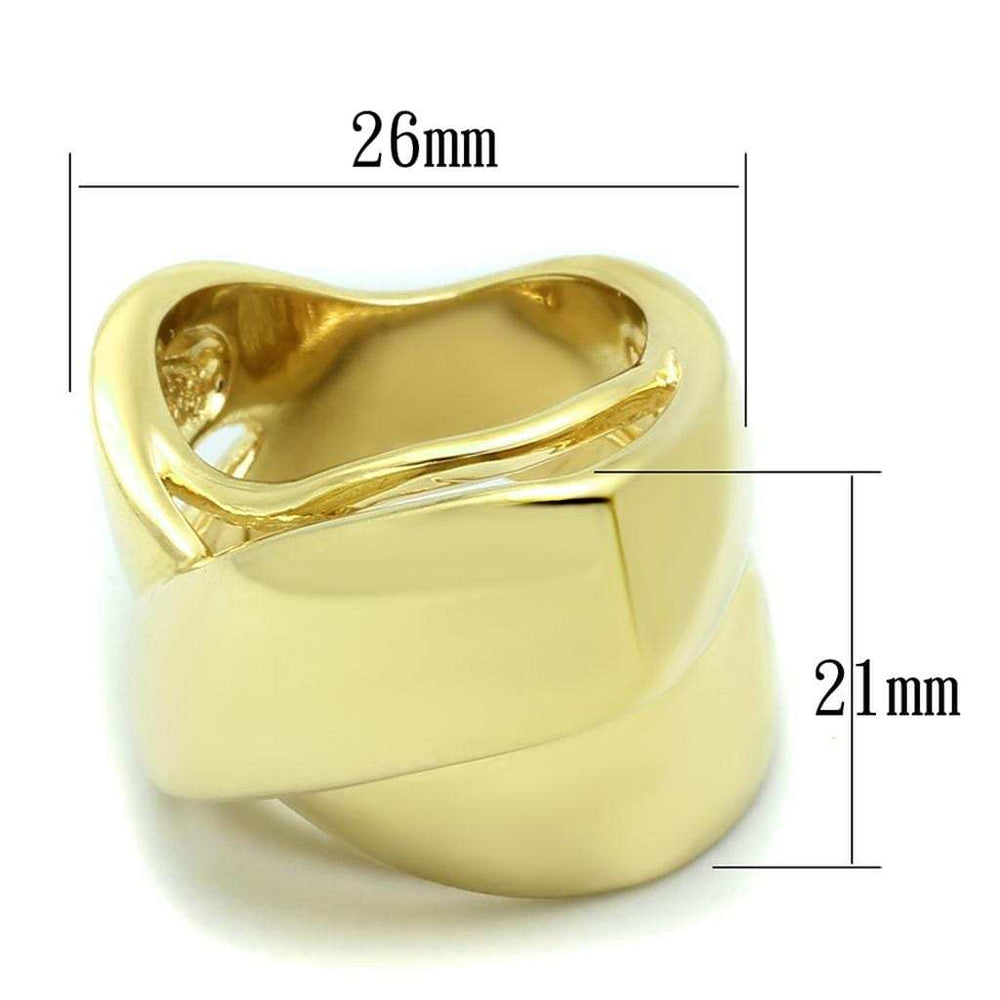 LO3192 - Gold Brass Ring with No Stone - Alamode - Flyclothing LLC