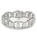 LO3291 - Rhodium Brass Jewelry Sets with AAA Grade CZ in Clear - Alamode - Flyclothing LLC