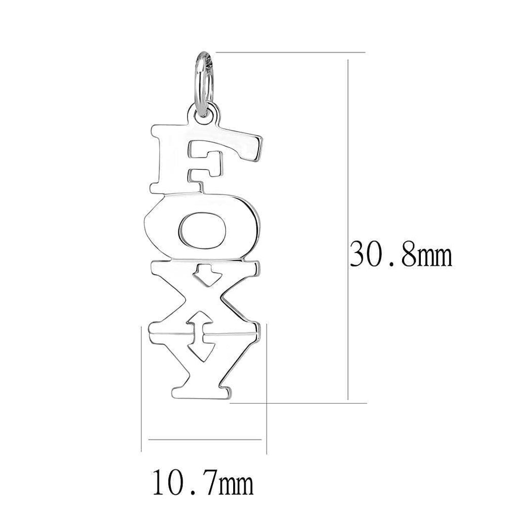 LO337 - Silver Brass Pendant with No Stone - Alamode - Flyclothing LLC