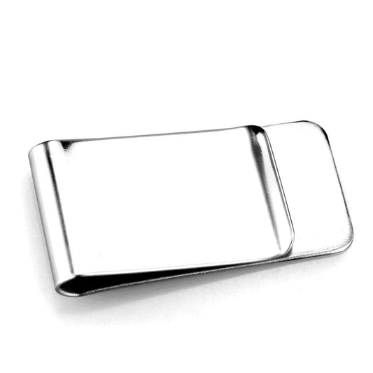 LO3380 - High polished (no plating) Stainless Steel Money clip with No Stone - Alamode - Flyclothing LLC