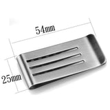 LO3383 - High polished (no plating) Stainless Steel Money clip with No Stone - Alamode - Flyclothing LLC
