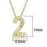 LO3461 - Flash Gold Brass Chain Pendant with Top Grade Crystal in Clear - Alamode - Flyclothing LLC