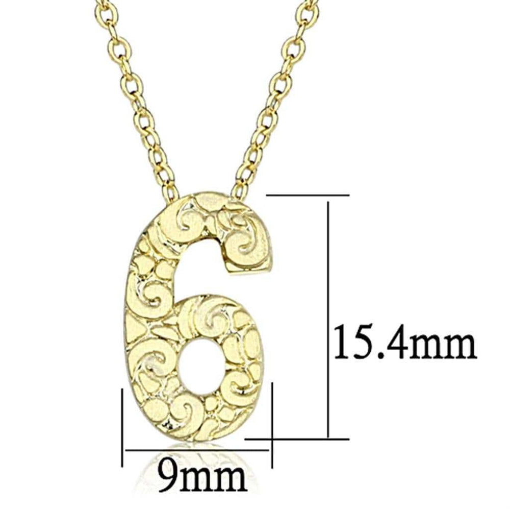 LO3463 - Flash Gold Brass Chain Pendant with Top Grade Crystal in Clear - Alamode - Flyclothing LLC