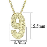 LO3465 - Flash Gold Brass Chain Pendant with Top Grade Crystal in Clear - Alamode - Flyclothing LLC