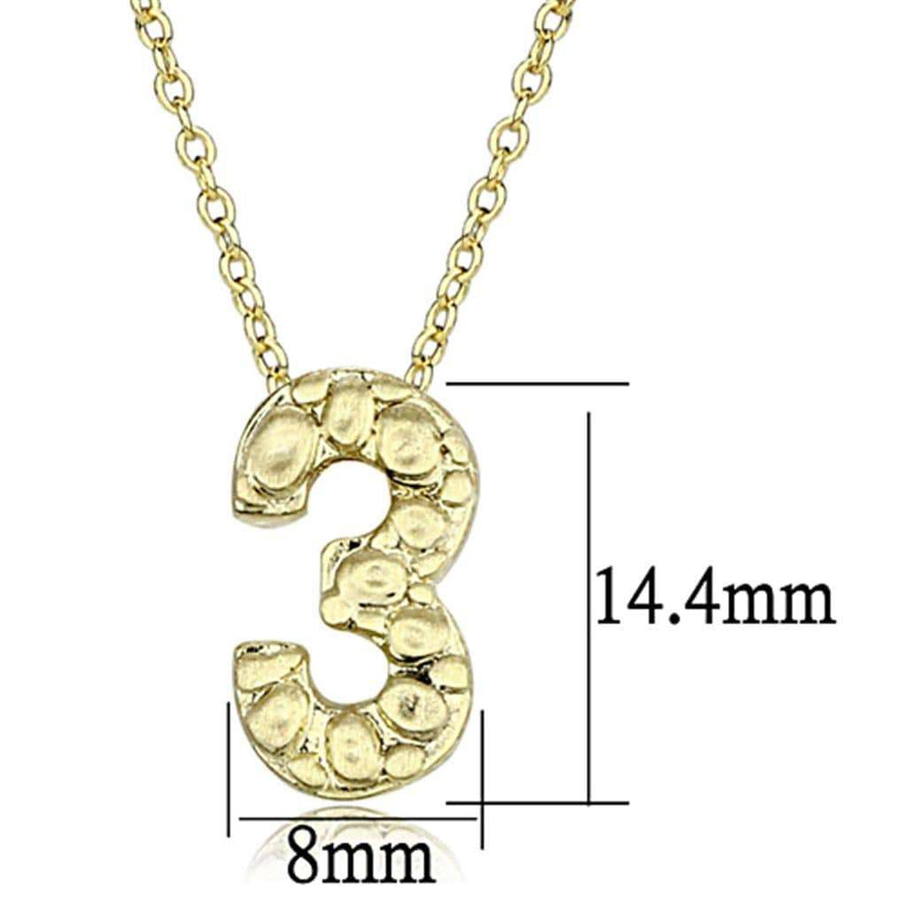 LO3467 - Flash Gold Brass Chain Pendant with Top Grade Crystal in Clear - Alamode - Flyclothing LLC