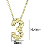 LO3467 - Flash Gold Brass Chain Pendant with Top Grade Crystal in Clear - Alamode - Flyclothing LLC