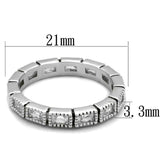 LO3559 - Rhodium Brass Ring with AAA Grade CZ in Clear - Alamode - Flyclothing LLC