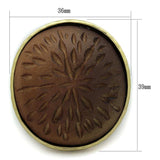 LO3602 - Antique Copper Brass Ring with Synthetic Synthetic Stone in Gray - Alamode - Flyclothing LLC