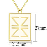 LO3684 - Gold Brass Chain Pendant with Epoxy in White - Alamode - Flyclothing LLC