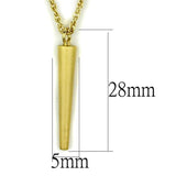 LO3710 - Gold & Brush Brass Chain Pendant with No Stone - Alamode - Flyclothing LLC