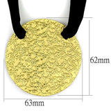LO3727 - Gold & Brush Brass Chain Pendant with No Stone - Alamode - Flyclothing LLC
