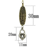LO3823 - Gold+Antique Silver White Metal Chain Pendant with No Stone - Alamode - Flyclothing LLC