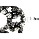 LO3831 - Ruthenium Brass Bracelet with Top Grade Crystal in Clear - Alamode - Flyclothing LLC