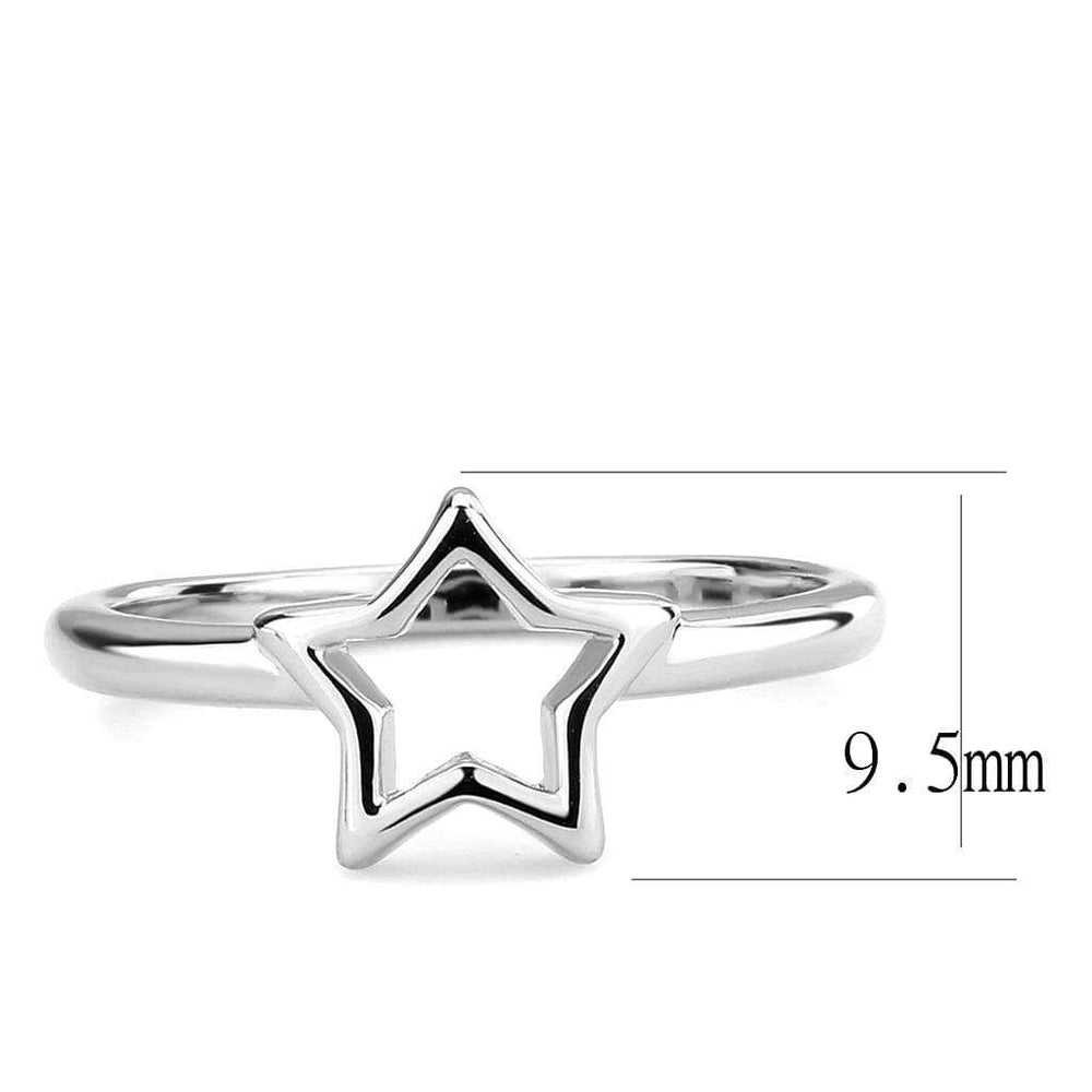 LO3982 - Rhodium Brass Ring with No Stone - Alamode - Flyclothing LLC