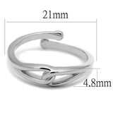 LO3992 - Rhodium Brass Ring with No Stone - Alamode - Flyclothing LLC
