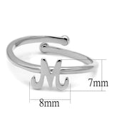 LO3993 - Rhodium Brass Ring with No Stone - Alamode - Flyclothing LLC
