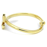 LO3994 - Flash Gold Brass Ring with No Stone - Alamode - Flyclothing LLC
