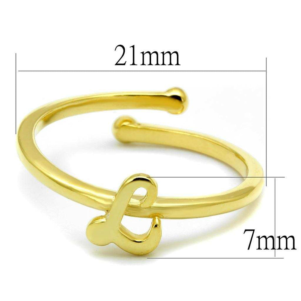 LO3998 - Flash Gold Brass Ring with No Stone - Alamode - Flyclothing LLC