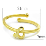 LO3998 - Flash Gold Brass Ring with No Stone - Alamode - Flyclothing LLC