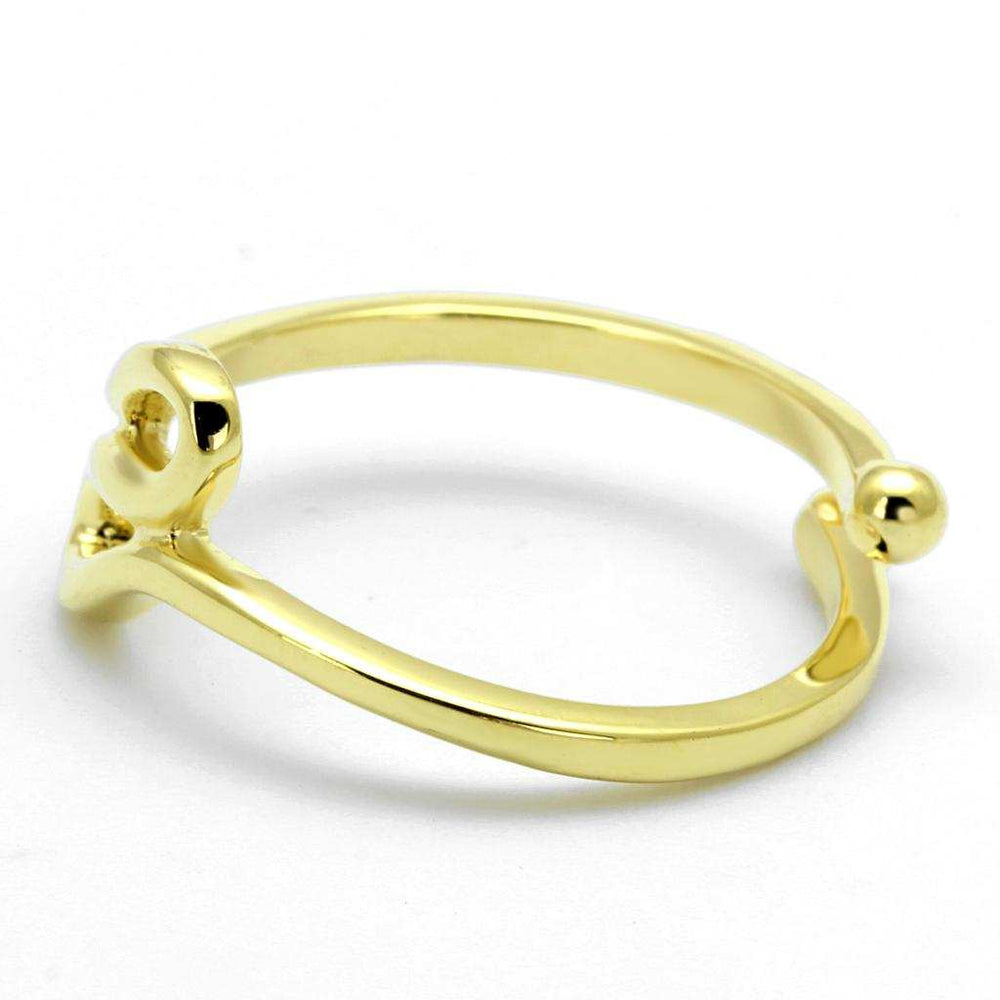 LO4000 - Flash Gold Brass Ring with No Stone - Alamode - Flyclothing LLC
